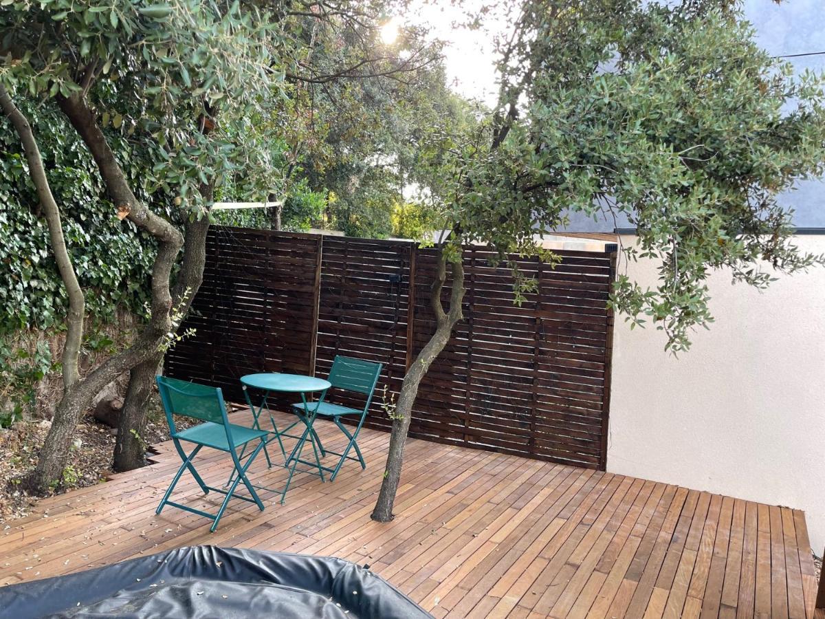 Studio Independant - Terrasse Et Piscine En Ete Restinclieres Eksteriør bilde